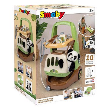 Smoby Animal Care Trolley with Panda, 10pcs.