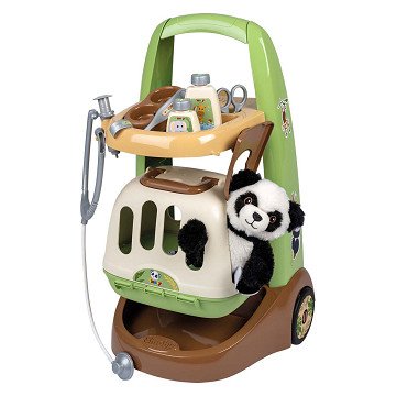 Smoby Dierenverzorger Trolley met Panda, 10dlg.