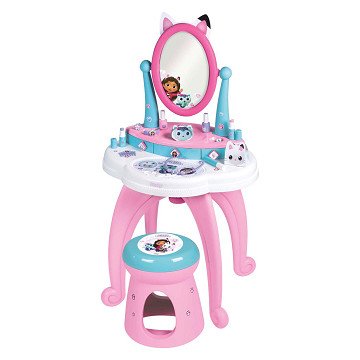 Smoby Gabby's Dollhouse 2in1 Dressing Table with Stool, 12pcs.