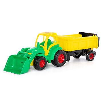 Cavallino Tractor met Voorlader en Aanhanger