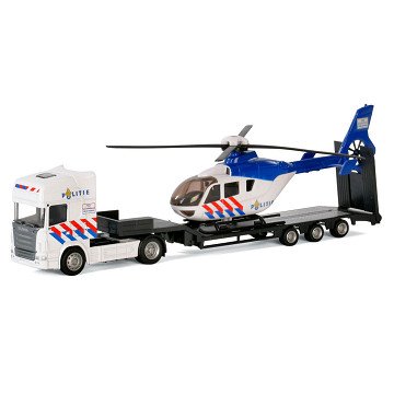 Polesie Die-cast Vrachtwagen met Helikopter - Politie