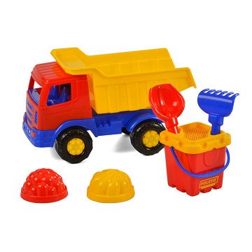 Beach set with dump truck and accessories, 6 pcs.