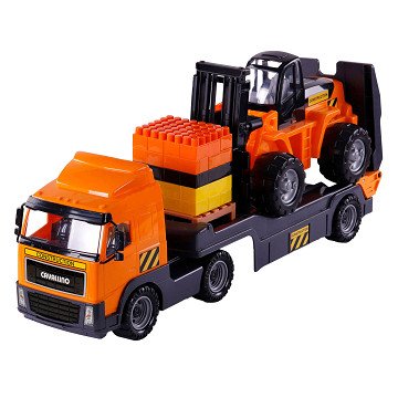Cavallino Truck with Trailer and Forklift, Scale 1:16
