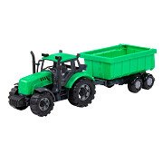 Cavallino Tractor met Kiepwagen Aanhangwagen Groen, Schaal 1:32