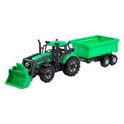 Cavallino Tractor with Loader and Trailer Tipper Truck Green, Scale 1:32