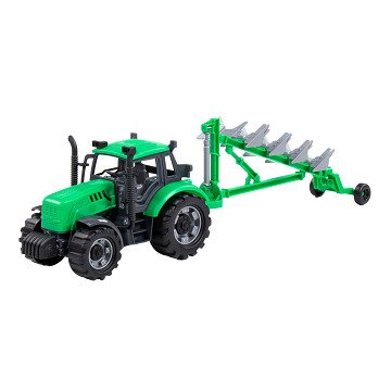 Cavallino Tractor with Green Plow, Scale 1:32