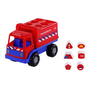 Cavallino Fire Truck Shape Sorter with 6 Blocks, 26cm