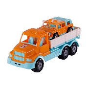 Cavallino XL Torpedo Truck mit Survival Jeep Orange, 44,5 cm