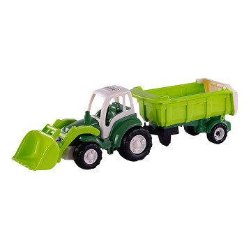 Cavallino XL Traktor Grün mit Kippanhänger, 86,5cm