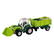 Cavallino XL Tractor Green with Tipper Trailer and Bucket Set, 9 pcs.