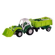 Cavallino XL Traktor Grün mit Kippanhänger und Schaufel-Set, 9-tlg.