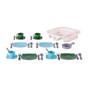 Cavallino Crockery with Dish Rack Blue, 30pcs.