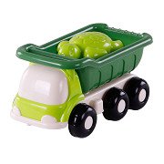 Cavallino Beach Dump Truck with 4 Sand Shapes Green