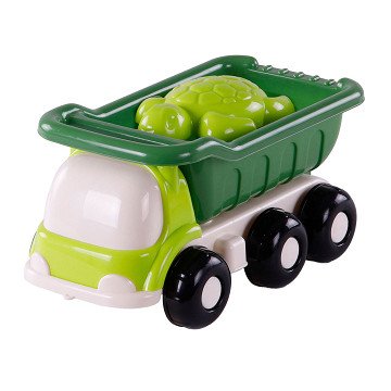 Cavallino Beach Dump Truck with 4 Sand Shapes Green