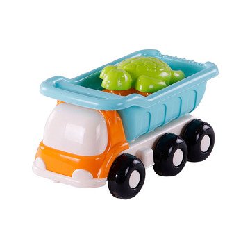 Cavallino Beach Dump Truck with 4 Sand Shapes Blue