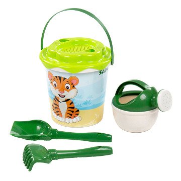 Cavallino Safari XL Bucket Set Green with Watering Can, 5 pcs.