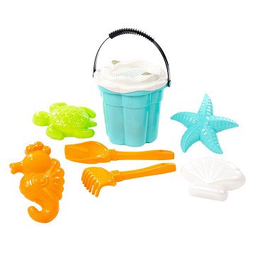 Cavallino Safari Classic Bucket Set with Sand Molds Blue, 9 pcs.