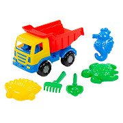 Cavallino Classic Dump Truck with Beach Set, 6 pieces.