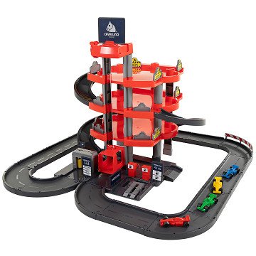 Cavallino Racing 4 Level Parking Garage and Cars Playset