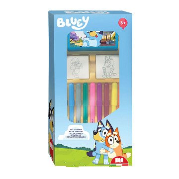 Bluey Stamp Set with Felt Tip Pens