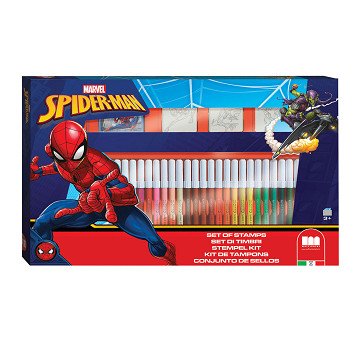 Spiderman Coloring Set with Stamps, 41 pcs.