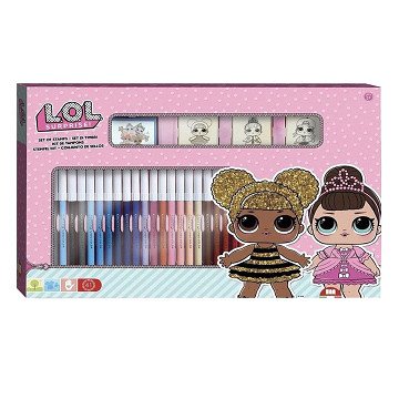 LOL. Surprise Color Set with Stamps, 41 pcs.