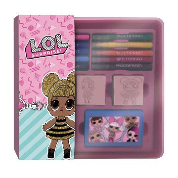 LOL. Surprise Stamps and Felt-tip Pens Set in Storage Box