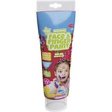 Natural Face & Fingerpaint Tube - Red, 100ml