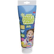 Natural Face & Fingerpaint Tube - Blauw, 100ml