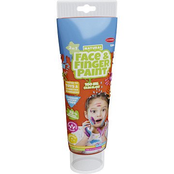 Natural Face & Fingerpaint Tube - Oranje, 100ml