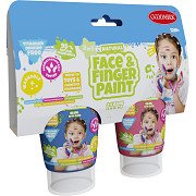 Natural Face & Finger Paint Tube - Blue and Pink, 2x65ml