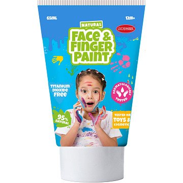 Natural Face & Fingerpaint Tube - Blauw en Roze, 2x65ml