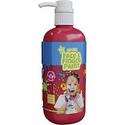 Natural Face & Fingerpaint Fles met Pompje - Rood, 1L