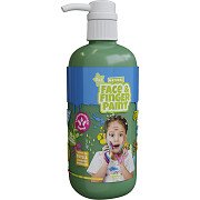 Natural Face & Fingerpaint Fles met Pompje - Groen, 1L