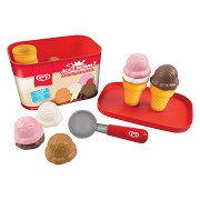 Casdon Ola Play Ice Cream Bucket with Ice Cream Scoop - 4 Flavors
