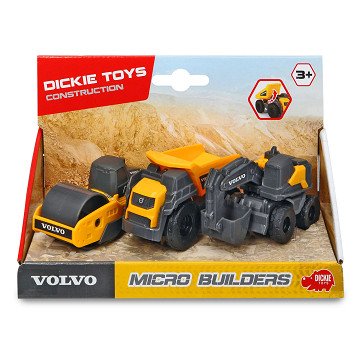 Dickie Volvo Micro Work Vehicles, 3 pcs.