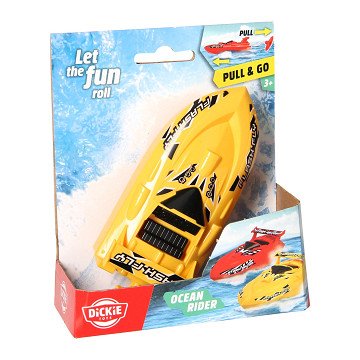 Dickie Pull & Go Ocean Rider Speedboat - Yellow