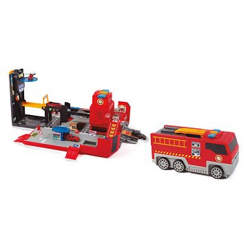 Dickie Fold Out Fire Truck and Garage Playset