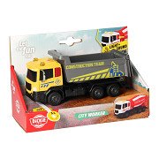 Dickie City Worker Dump Truck Yellow