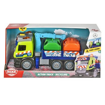 Dickie Action Truck - Recycle Vrachtwagen met Bakken