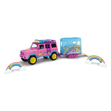 Dickie Unicorn Jeep mit Anhänger-Spielset