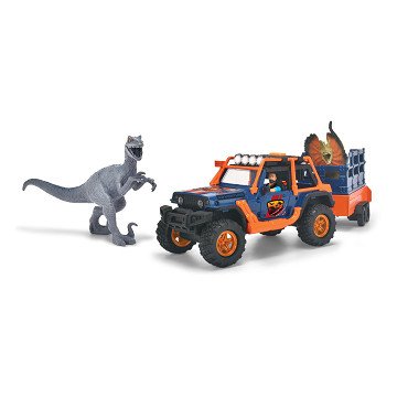 Dickie Dino Jeep with Trailer Playset