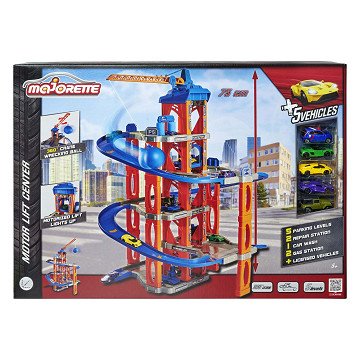 Majorette Garage with Lift and 5 Cars