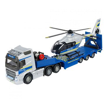 Majorette Volvo Truck with Police Helicopter