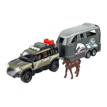 Majorette Land Rover with horse trailer