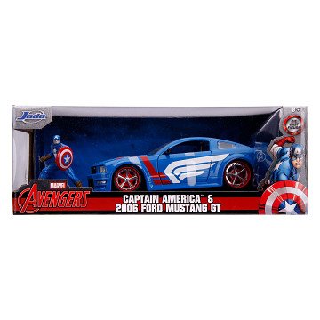 Jada Avengers Captain America with Car 1:24