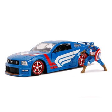 Jada Avengers Captain America with Car 1:24