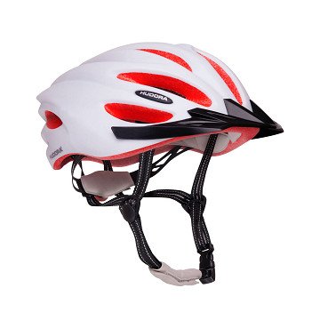 HUDORA Bicycle Helmet Basalt White/Orange - Size 49-52