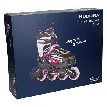HUDORA Skeelers Mia Zwart/Paars, maat 37-40