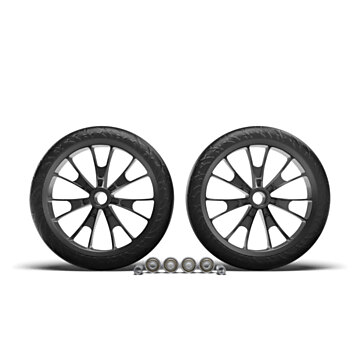 HUDORA Replacement Wheelset Crossover for BigWheel 205